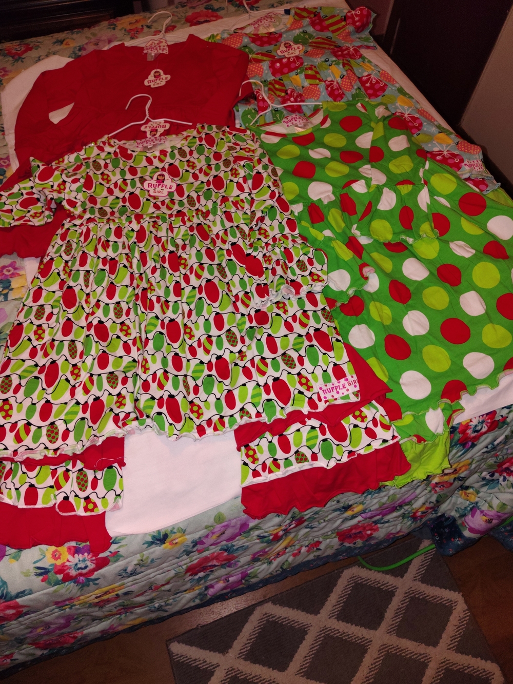 Set Of 4 Set Ruffle Girl Out Fits